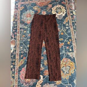 Leith high waist cropped snake print pants